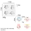 Molde Squishy Fruta Oso Nariz Dibujos Animados Alivio del Estrés Juguete Squishy DIY Molde de Silicona Hecho a Mano