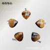 Colgante de corazón de 16 mm con piedra semipreciosa natural en polvo, cristal de tigre, directo de fábrica, accesorios de joyería DIY