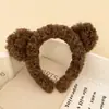 Linda Diadema de Peluche con Orejas de Oso para Otoño e Invierno, Diadema Antideslizante para Lavado de Cara y Maquillaje, Accesorios para el Cabello para Flecos, Coleta de Cabello, Adorno para la Cabeza