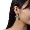 Aretes de Esmalte de Margarita Europeos y Americanos para Mujer de Plata 925 Sencillos Modernos Pequeños de Broche 925 Aretes de Flor Estilo Frío