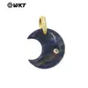 Wt-P2112 Colgante de Luna de Piedra Preciosa Colorida Exquisito Más Vendido Ópalo Cristal de Cuarzo Circonita Accesorios de Gancho