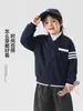 Chaqueta de Béisbol Europea para Niños Estilo Primavera y Otoño Top de Academia Cárdigan de Otoño Ropa Nueva para Niños Bebés Ropa de Otoño