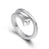 Joyería al por mayor de Plata de Ley s925 Anillo Simple Popular para Mujer Dedo Índice Diseño Retro Sentido Letra Anillo Abierto