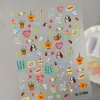 Pegatinas con relieve de Cachorro Lindo Aurora, Lote Mixto Variado Pegatinas de Animales de Dibujos Animados Graffiti 3D para Uñas DIY Modelo Sl