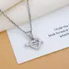 Collar de Acero de Titanio con Corazón Geométrico Microincrustado de Circonita, Superventas Transfronterizo, Cadena para Clavícula de Nicho de Alta Gama Estilo Ins para Mujer