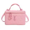 Bolsa pequeña de caja estilo Chanel transfronteriza al por mayor con doble gancho, nuevo diseño de moda de alto valor, bandolera individual acolchada bordada, bolsa de maquillaje