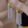 Pendientes de Cadena Geométrica con Borlas de Cascada Galáctica de Nicho para Mujer Pendientes de Diseño Personalizados de Moda