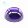 Direto da fábrica rodada plana lisa curva roxo azul zircão pedra nua artificial plana lisa roxo azul branco pedra cz