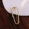 Broche geométrico de clipe de papel transfronteiriço minimalista, alfinete de roupa estiloso, acessório de peito de luxo leve único e moderno