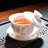 Juego de Tazas de Té Giratorias con Tapa, con Tetera Individual de Jadeíta y Tapa para Preparar Té