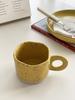 Pedido original de comercio exterior Francés Ins Salpicadura de Tinta Nicho Mango Redondo Cerámica Taza de Desayuno Taza de Café Taza