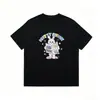 Camiseta de manga curta estampada personalizada com grafite de desenho animado, verão, gola redonda, manga curta, top versátil novo unissex