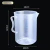 Copo Medidor com Escala 500/1000/5000ml Plástico Ferramenta Experimental para Assar Chá de Leite Cilindro Graduado Copo Medidor de Onça