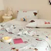 Edredom de Verão Fofo Estilo Desenho Animado Ins de Malha de Leite e Algodão, Amigo da Pele Classe A, Adequado para Dormir Nu, Lavável à Máquina, Edredom Fino