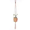 Cuerda de Algodón Tejida a Mano Estilo Bohemio Maceta para Plantas y Flores Cesta Colgante Bolsa de Red Cuerda para Colgar Colgante de Pared Cuerda para Colgar