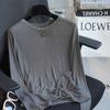Camiseta Gola Redonda Manga Longa Slim Fit Pyrene Polt Step Leve Macia Aveludada Tencel Lã com Camisa Base para Mulheres