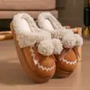 Pantuflas de Algodón para Mujer 2026 para Uso Interior en Invierno, Suela Gruesa, Forro de Felpa, Silenciosas, Suela Suave, Superficie Suave, Cómodas Pantuflas de Algodón