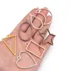 Accesorios para Joyería DIY Marco Calado Aleación de Zinc Corazón Gota de Agua Base Geométrica Colgante de Oreja Colgante de Collar