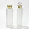 En Stock Botella Transparente Escarchada de Loción de 24 Dientes 100/300ml Botella para Agua de Esencia Aceite Esencial Botella Dispensadora de Plástico Cosmético