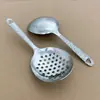 Cuchara de sopa corta martillada de acero inoxidable para uso en el hogar y restaurantes, Cuchara para servir, Cuchara para arroz, Cucharón para harina, Cucharón de sopa grande