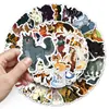 50 Adesivos de Guerreiro Gato, popular romance transfronteiriço, desenho animado Guerreiro Gato, comunidade de gatos, adesivos à prova d'água para DIY