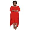 Z3021 Europa e Estados Unidos novo 2023 primavera plus size gordinha menina moda feminina duas peças nádegas apertadas sexy boate