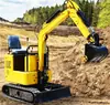 Mini excavadora agrícola de huerto 1 tonelada 2 toneladas excavadora pequeña de movimiento de tierras oruga Zanjadora