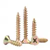 Tornillo autorroscante de fibra endurecida, de color zinc, con cabeza avellanada cruzada para muebles de gabinete, clavo de alambre rápido M3.5M4M5