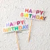 Decoración de Pastel Estilo Ins Bandera Coreana Enchufe Dibujos Animados Oso Lindo Hp Corazón Feliz Cumpleaños Topper Accesorios