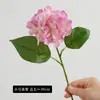 Flor de Hortensia Artificial 3D de Tallo Único con Acabado de Alta Gama para Decoración de Sala de Estar de Casa, Arco de Boda, Flor Artificial, Venta al por Mayor Transfronteriza