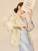 Nuevo Estilo Chino Viento Nacional Otoño Nuevo Bordado Pesado Degradado Floral con Cuentas Conjunto de Chaqueta Camisola Vestido para Mujer P9005
