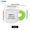 Taza de Cerámica Gruesa con Asa de Colores para Sublimación, Taza de Café Linda e Interesante, Suministros en Blanco Creativos para Bricolaje
