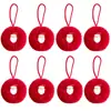 Bola de pelo sintético de conejo verde 6cm Adorno de Navidad Accesorio de decoración para árbol de Navidad DIY Nuevo modelo transfronterizo