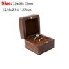 Caja de Madera Maciza para Pendientes de Mujer, Anillos, Joyero de Almacenamiento y Regalo, Nogal Negro Exclusivo Transfronterizo para Regalos de Enamorados Logo