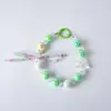 Nueva cadena de cuentas para teléfono móvil con forma de cubo de agua UV, creativa, con forma de lazo de cuentas de arroz, accesorios para cadena de taza