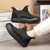 Sapatos de Algodão da Moda de Sola Grossa 2025 Inverno Novo Lã de Ovelha Espessada Botas de Neve Casual Versátil Antiderrapante Impermeável Botas de Algodão