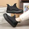 Invierno 2025 Nuevo Venta al por mayor transfronteriza Zapatos de algodón Botas de nieve para mujer Forro polar de lana Suela blanda Antideslizante Botas de cuero Patchwork