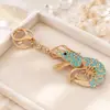 Chaveiro Criativo de Lagosta com Strass Liga de Zinco Lagosta Cravejada de Diamantes Chaveiro de Carro Pingente de Bolsa Presente Venda por Atacado