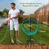 Soporte Desmontable para Manguera de Jardín, Colgador de Metal para Manguera, Estante de Almacenamiento de Manguera de Pie, Adecuado para Uso en Exteriores