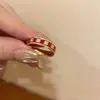 Anillo de apertura con esmalte vintage para mujer, diseño único de nicho, anillo para dedo con sentido de pareja, anillo de unión ligero de lujo de alta calidad.