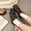 Sapatos Casuais Planos Retrô Femininos 2026 Outono Novo Estilo Moda Versátil Tira com Fivela Cruzada Tênis Esportivo com Cadarço Sapatos de Treino Alemães