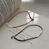 Prata Esterlina S925 Design de Nicho Sentido de Design Prata Quebrada Pulseira de Corda Vermelha Ano Novo Chinês Boa Sorte Pulseira de Joias Cem Torres