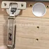 Piezas empotradas de cobre puro, accesorios de ferretería para muebles, tapones de expansión para reparación de agujeros de bisagras de puertas de gabinetes, tuerca tres en uno para paneles de madera