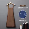 Avental Publicitário, Repelente à Água, para Cozinha Doméstica, Garçom, Cor Sólida, Simples, Alça no Pescoço, Roupa de Trabalho para Catering, Impressão de Logotipo, Uso Doméstico