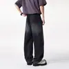 Yidao Vintage 2026 Primavera Nuevo Retro Americano Lavado Desgastado Corte Holgado Dobladillo Curvo Jeans Casuales para Hombre
