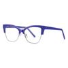 Estación independiente nuevo espejo plano ojo de gato 2175 moda calidad montura metálica para cejas gafas de montura negra para mujer personalizadas