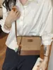 Bolso de Hombro Tejido a Rayas Arcoíris Nuevo 2026 Transfronterizo para Mujer, Bolso Cubo Estilo Vacaciones, Bolso Cruzado de Moda para el Trabajo