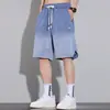 Shorts Casuais de Tencel Lyocell para Homens 2026 Finos Retos Largos Tendência Esportivos Comprimento do Joelho