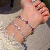 Pulsera cuadrada de circonita de diamantes completos de diseño de alta gama JOJOACC 2024 cuerda de mano delicada y fresca pequeña cuerda de mano para mujer