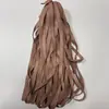Tira de borda em couro PU tira de pressão de couro cordão de couro fita trançada cordão plano composto de couro têxtil de borda dobrada e acessórios para vestuário
